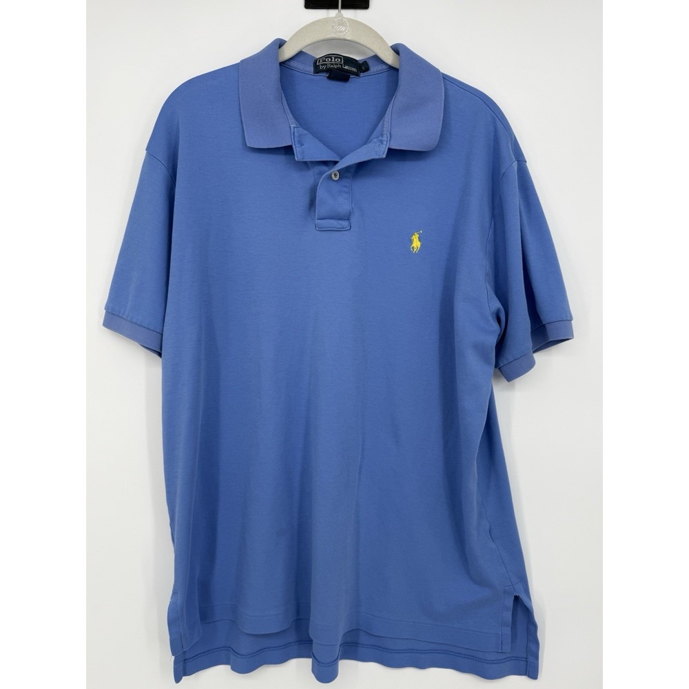 Polo Ralph Lauren Men's Blue Short Sleeve Polo Large